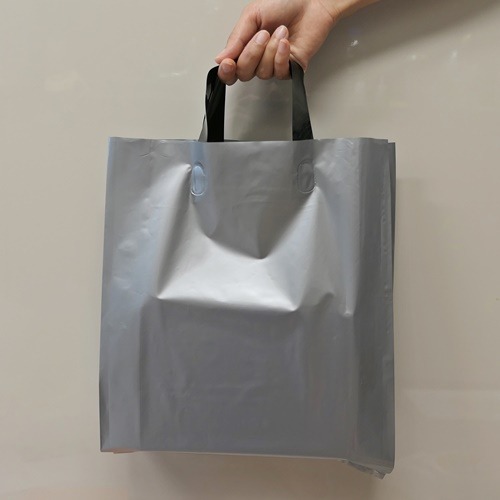 실버 손잡이 비닐쇼핑백  쇼핑봉투 옷가게 비닐가방 3가지 사이즈  [50장/100장/1,000장] 