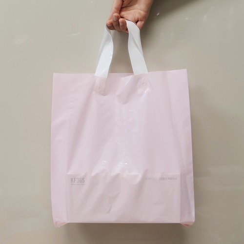 핑크 손잡이 비닐쇼핑백  쇼핑봉투 옷가게 비닐가방 3가지 사이즈  [50장/100장/1,000장] 